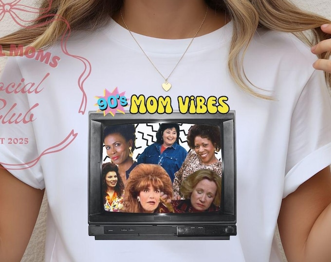 90s Sitcom Mom Vibes Oversized Tee | Retro TV Humor Shirt