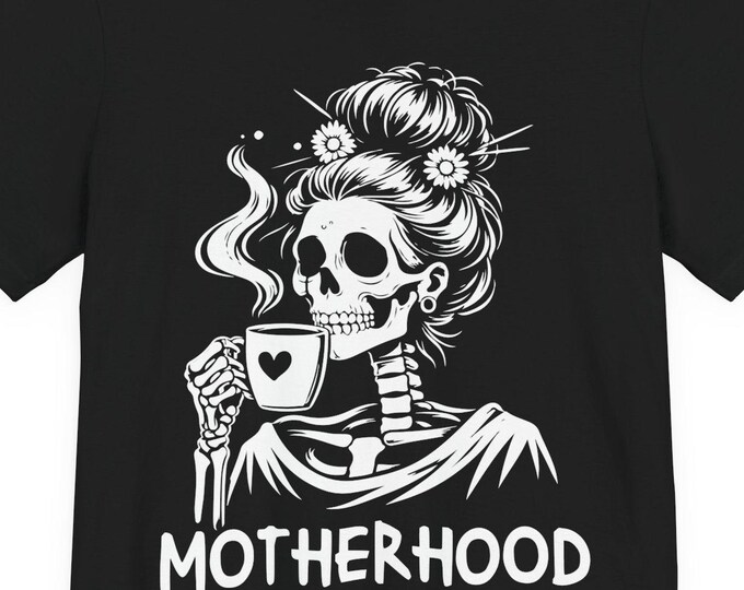 Skeleton Mom Coffee T-Shirt | Motherhood Graphic Tee