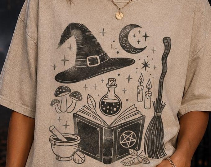 Witchy Halloween Shirt, Comfort Colors 1717, Spooky Season Graphic Tee
