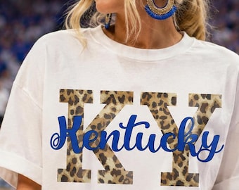 Kentucky Leopard Print Game Day Shirt, Southern Preppy Wildcats Tee