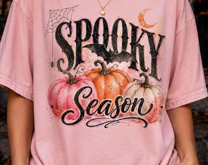 Pink Pumpkin Coquette Halloween Shirt, Comfort Colors Spooky Season Tee