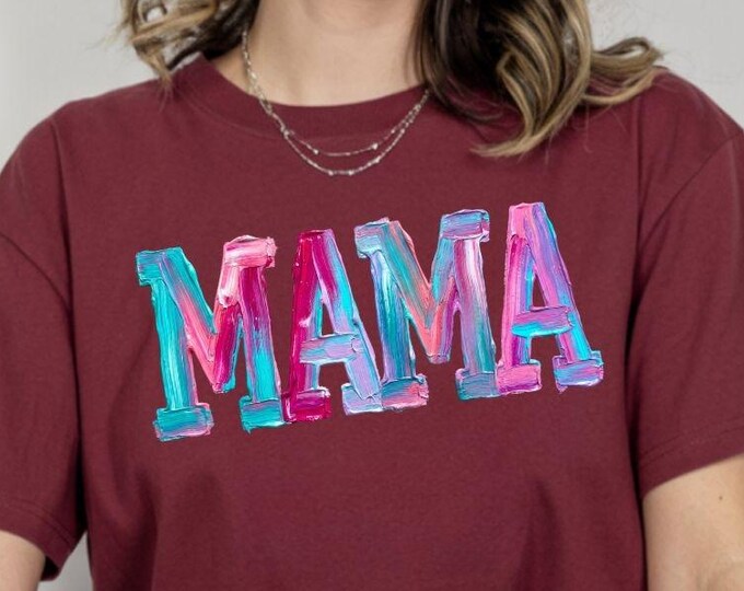 Mama Watercolor Style Shirt | Artistic Mom Graphic Tee