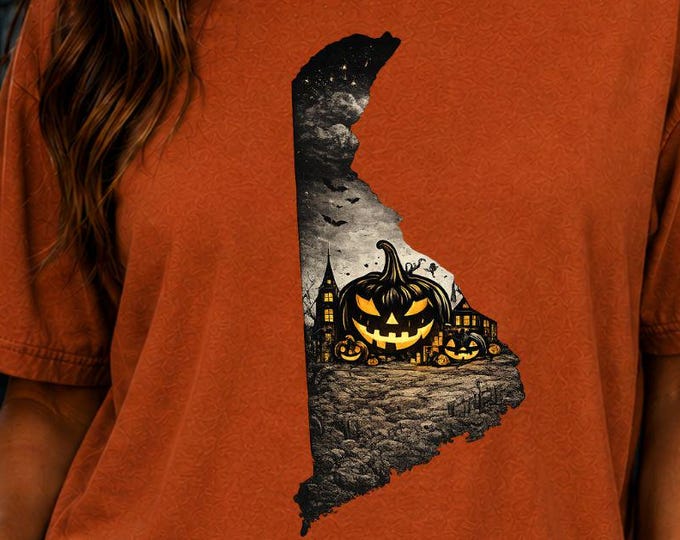 Delaware Halloween Shirt, Spooky Pumpkin Patch Graphic Tee, Comfort Colors Fall Apparel