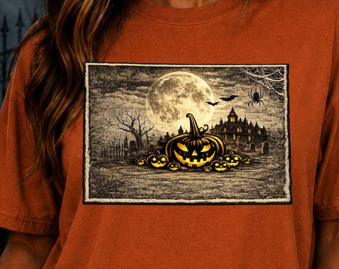 Colorado Halloween Pumpkin Patch Shirt, Vintage Haunted Mansion Graphic Tee