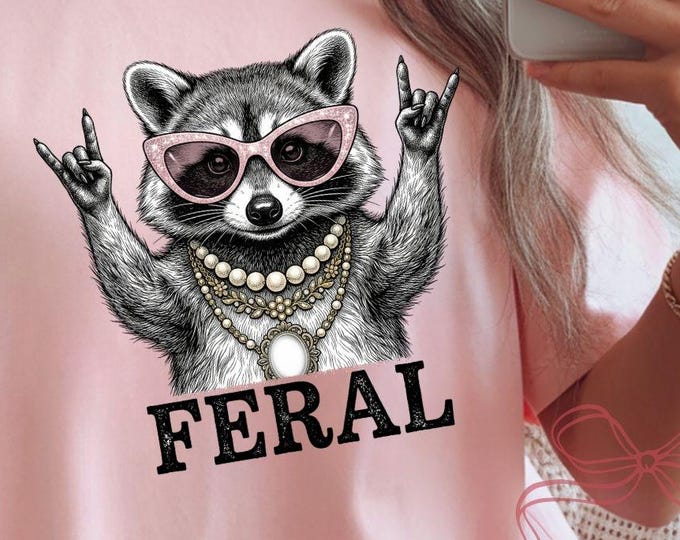 Feral Raccoon Graphic Tee | Mom Life, Trash Panda Shirt, Bella Canvas Unisex Fit