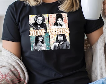 Mom Vibes 90s Sitcom Collage T-Shirt | Retro TV Mothers Tee