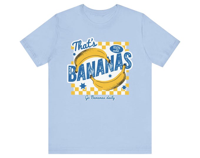 Retro Diner Banana Graphic Tee | Vintage Vibe Cotton T-Shirt