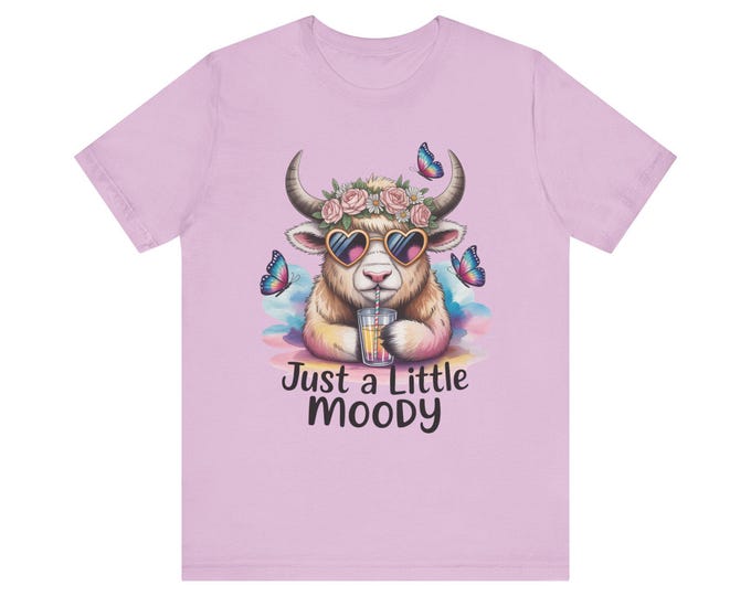 Just a Little Moody Cow Oversized T-Shirt | Funny Humor Tee
