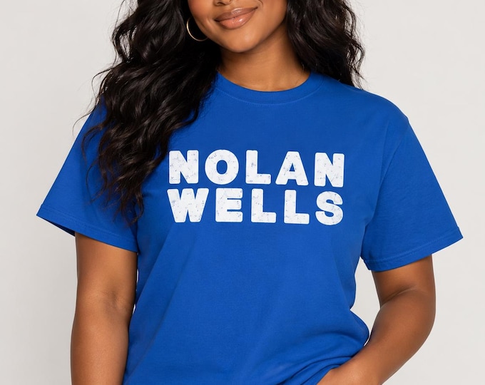 Nolan Wells Memorial Tee: Distressed Lettering, Unisex Fit (Made to Order)