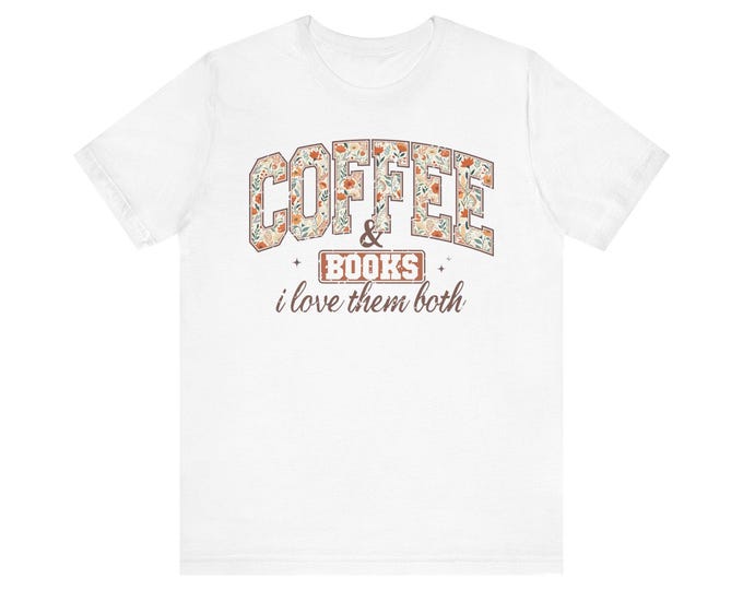 Coffee Books Floral T-Shirt | Vintage Inspired Graphic Tee