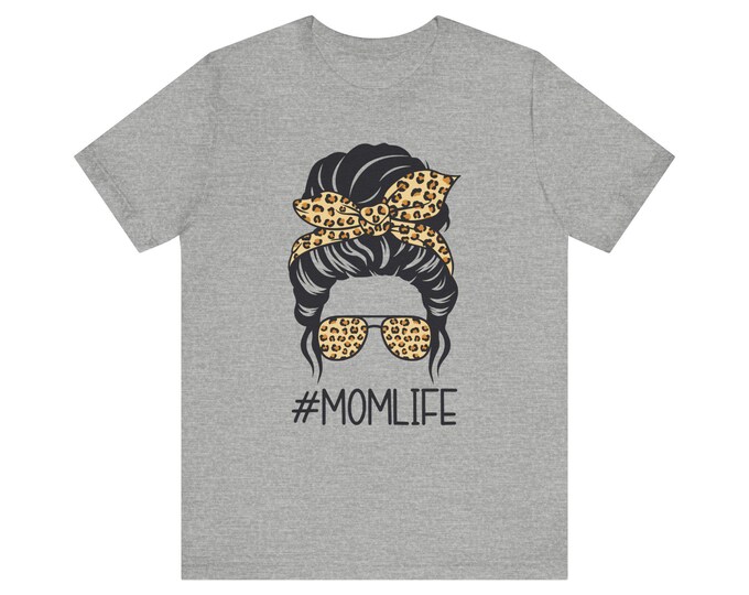 Leopard Headwrap Momlife T-Shirt | #MOMLIFE Graphic Tee