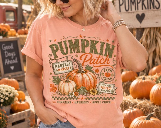 Pumpkin Patch Harvest Market T-shirt | Fall Pumpkin Graphic Tee