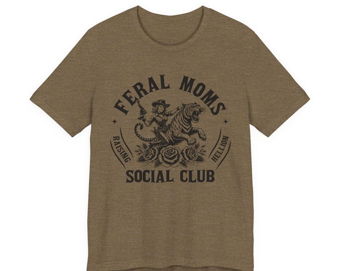 Feral Moms Social Club Tee | Raising Hellion graphic T-shirt