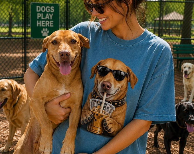 Custom Dog Portrait T-Shirt | Personalized Pet Photo Tee, Dog Lover Gift