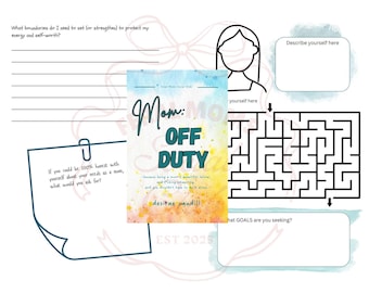 Mom Off Duty Journal | Self Care, Stress Relief Notebook