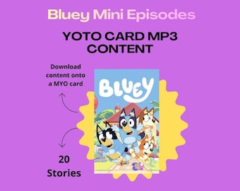 Bluey  MP3 Playlist for Yoto MYO Card | 20 Kids Audio Stories | Digital Download