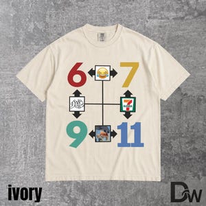 Rolig 9/11-tröja i komfortfärger, Seven Eleven Six Seven Meme-tröja, mörk humorgrafik-tröja, Gen Z-skämt, viral meme-gåva