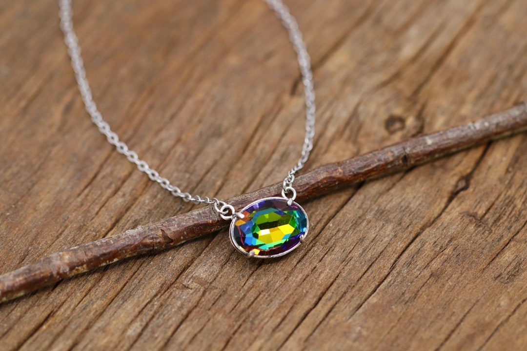 Silvernight Swarovski Crystal Necklace – Ornate Swarovski Crystal Pendant Necklace