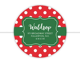 Holiday Return Address Label, Christmas Return Address Label, Holiday Address Sticker, Christmas Address Sticker, Festive Address Labels