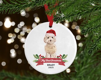 Goldendoodle First Christmas Ornament, Dog Christmas Ornament, Personalized Dog Ornament, Pet Christmas Ornament, Christmas Gifts for Pets