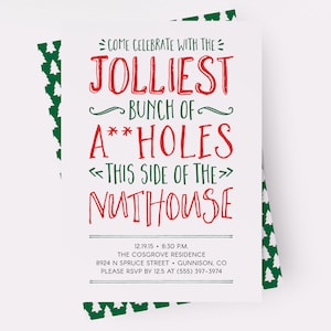Griswold Invitation, Christmas Vacation Invitation, Jolliest Bunch Invitation, Funny Christmas Party Invites, Adult Christmas Party Invite