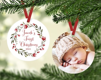 My First Christmas Ornament, Baby First Christmas Gift, Photo First Christmas Ornament, Boy Ornament, Girl Ornament, New Baby Christmas Gift