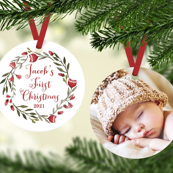 My First Christmas Ornament, Baby First Christmas Gift, Photo First Christmas Ornament, Boy Ornament, Girl Ornament, New Baby Christmas Gift