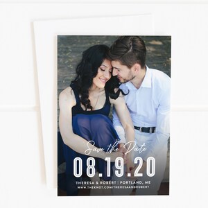 Big Date Save the Date, Photo Save the Date, Wedding Save the Date, Printable Save the Date, Save the Date Postcard, Save the Date Magnets