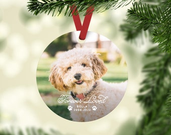 Pet Memorial Ornament, Dog Rembrance Ornament, Cat In Memoriam Ornament, Forever Loved, Furever Loved, Gift for Pet Loss, You Left Pawprints