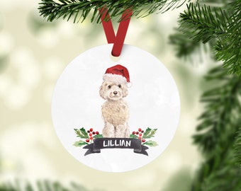 Cockapoo Christmas Ornament, Dog Christmas Ornament, Personalized Dog Ornament, Pet Christmas Ornament, Christmas Gifts for Pets, Pet Gifts