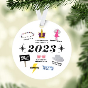 2023 Year in Review Ornament, Gift Idea for Friend Coworker, Yankee Swap, Secret Santa, Gag Gift, Keepsake, Christmas Decor, Commemorative
