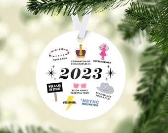 2023 Year in Review Ornament, Gift Idea for Friend Coworker, Yankee Swap, Secret Santa, Gag Gift, Keepsake, Christmas Decor, Commemorative