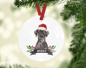 Black Lab Christmas Ornament, Dog Christmas Ornament, Personalized Dog Ornament, Pet Christmas Ornament, Christmas Gifts for Pets, Pet Gifts