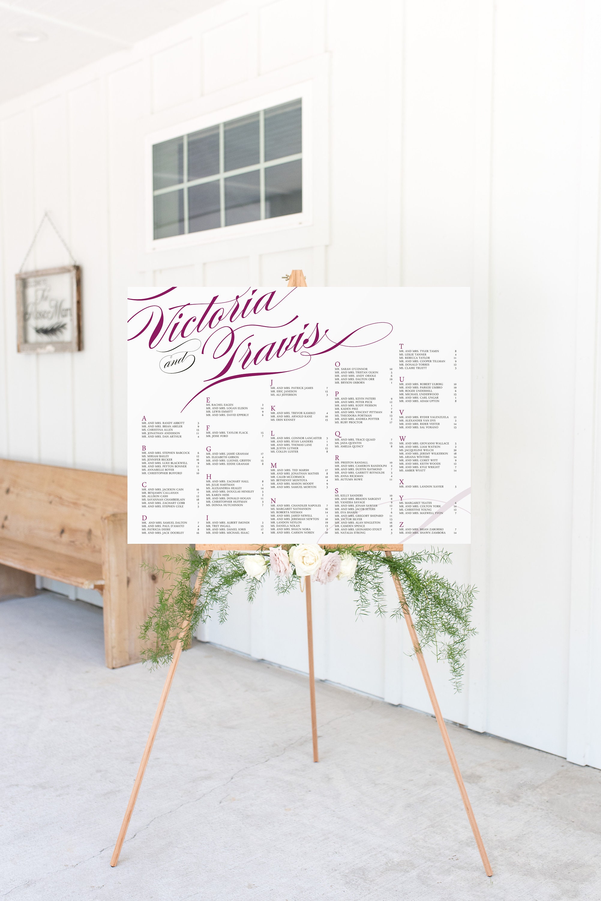 Wedding Seating Chart (Pirouette) - Digital Files, DIY, Printable, pd…
