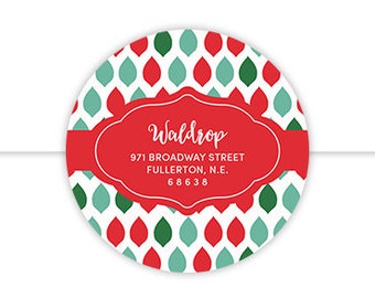 Holiday Return Address Label, Christmas Return Address Labels, Festive Return Address Labels, Holiday Address Stickers, Colorful Labels