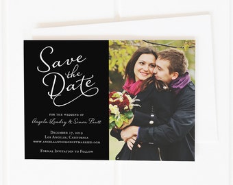 Photo Save the Dates, Photo Save the Date Magnets, Calligraphy Save the Dates, Black and White Save the Dates, Traditional Save the Dates