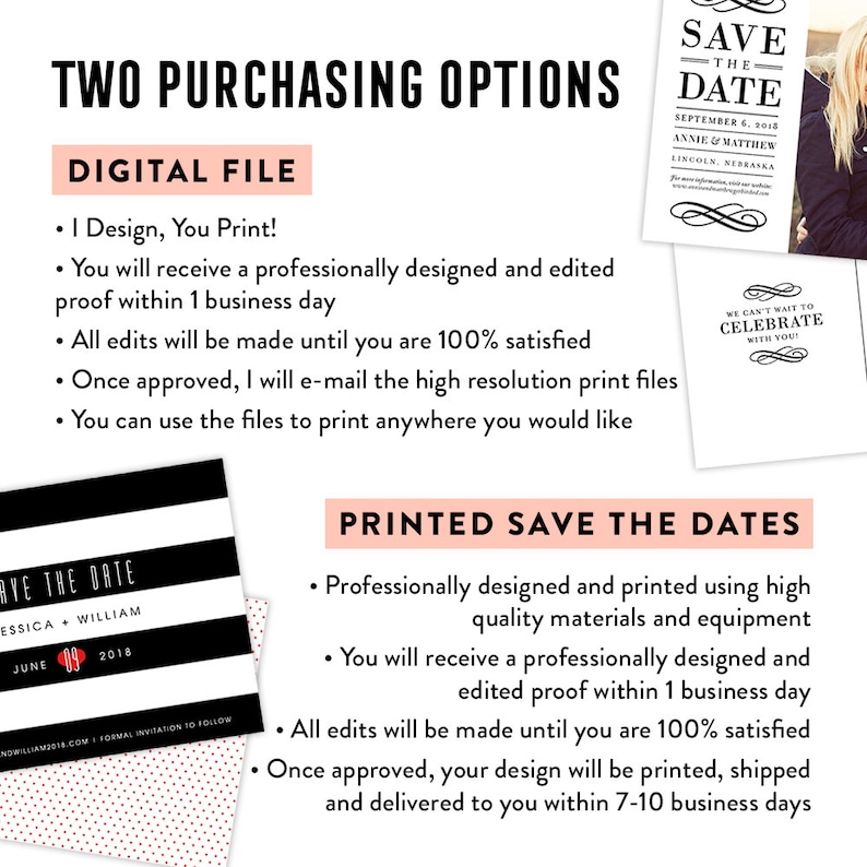 Printable Wedding Save the Date DIY Calligraphy Gracefully Photo PDF -Digital File jpeg Note Card Printed Postcard Magnet Damask