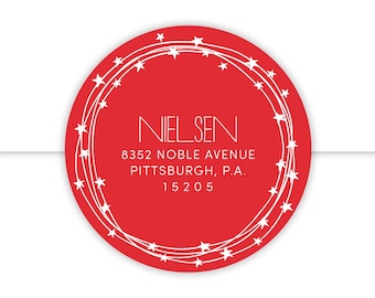 Holiday Return Address Label, Christmas Return Address Label, Holiday Address Stickers, Christmas Address Stickers, Modern Address Labels