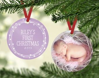 Photo First Christmas Ornament, Baby's First Christmas Ornament, My First Christmas Ornament, Newborn Baby Gift, Baby Ornament with Picture