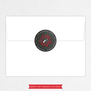 Holiday Return Address Label, Christmas Return Address Label, Holiday Address Sticker, Printable Address Labels image 2