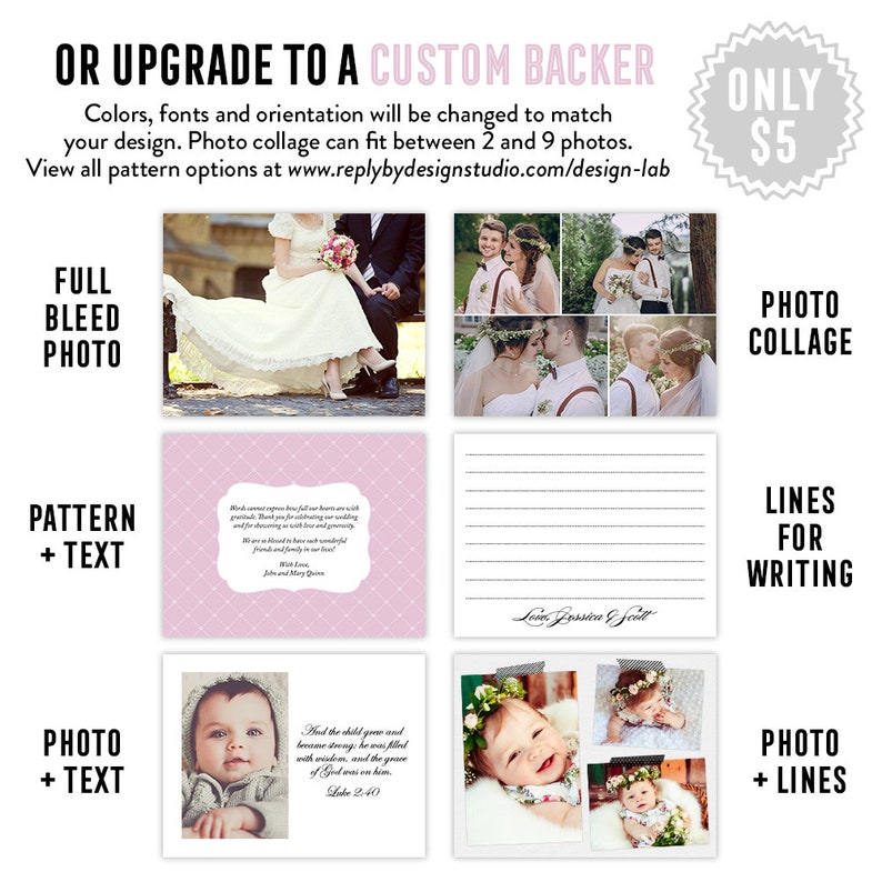 PDF Printable Wedding Thank You Black and White Thank You Card Photo Thank You Card Wedding Thank You Card Printed Wedding Thank Yous