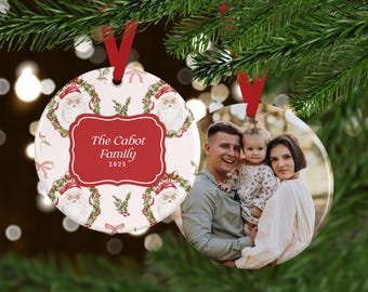 Photo Christmas Ornament 2025 | Annual Family Keepsake | Personalized Gift or Stocking Stuffer