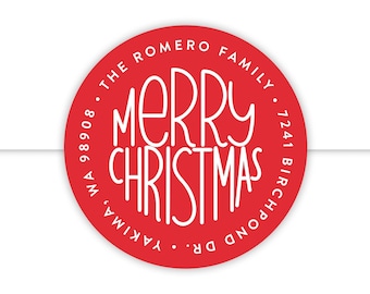 Personalized Christmas Address Stickers | Custom Printed Labels for Holiday Cards and Invitations