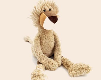 Soft Lion Stuffed Animal 45cm, Plush Lion Toy with Fluffy Mane, Safari Nursery Decor, Cuddly Lion Teddy for Kids, Birthday Gift for Baby