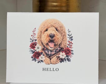 Custom Pet Note Cards | Full Color Portrait Collection | Pet Portrait from Photo