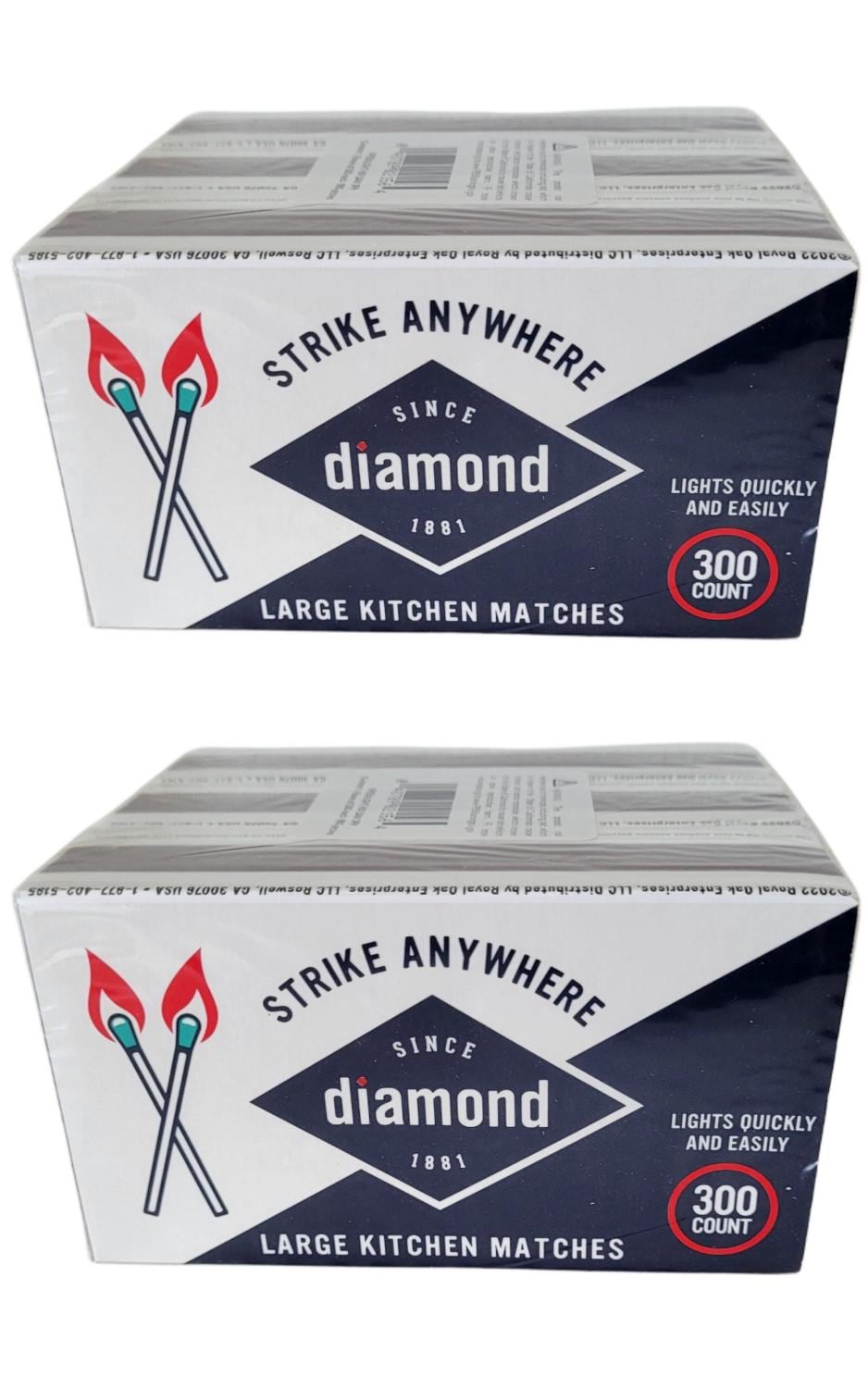 Diamond Strike Anywhere Matches 300 Count x 6 Boxes Total 1800ct