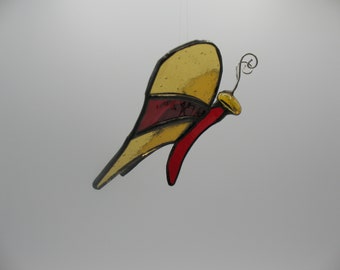 Witraże motyle mobilne rzeźby ogrodowe na zewnątrz Żółty i czerwony motyl nr 18