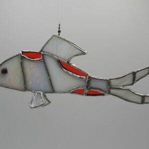 Stained glass spinner indoor/outdoor koi fish No 1