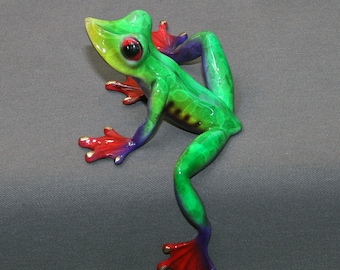 Bronze Frog Figurine Statue Sculpture Amphibian Art  / Limited Edition / Signed & Numbered