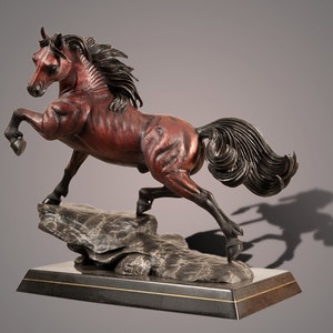 Bronze Horse Figurine Sculpture The Stallion Art Limited Edition Signed and Numbered by Barry Stein image 1